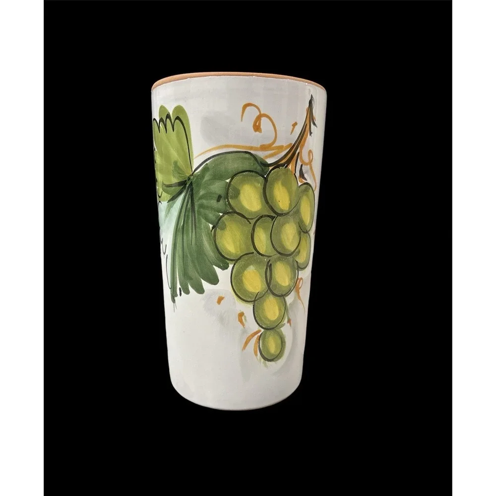 Pier 1 Terracotta‎ Glazed Green Grapes WINE COOLER